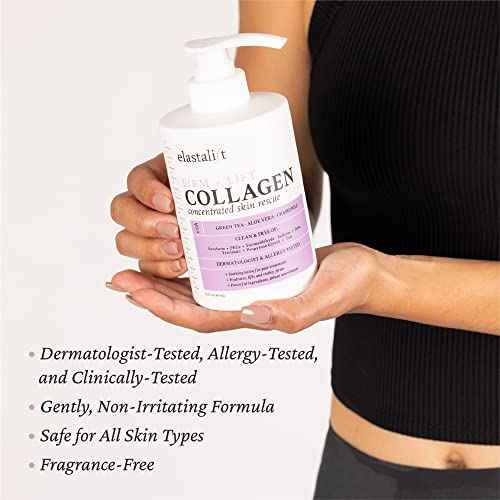 Elastalift Collagen Body Cream + Hyaluronic Acid Lotion Skin Care Set, Anti Aging Face & Body Moisturizer Dry Skin Rescue Creams For Wrinkle Control, Lifting, Firming, & Tightening Skin, 2-Pack