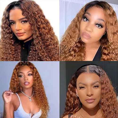 Ombre Brown Bundles Human Hair Deep Wave 10 12 14 Inch Brown Bundles Human Hair 12A Grade Brazilian Virgin Raw Weave 3 Bundles Deep Wave Human Hair Extensions