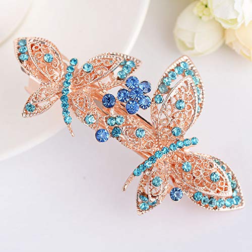 Butterfly Hairpin Womens Girls Vintage Hair Clips Accessories Wedding Bridesmaids Bridal Headwear,Blue