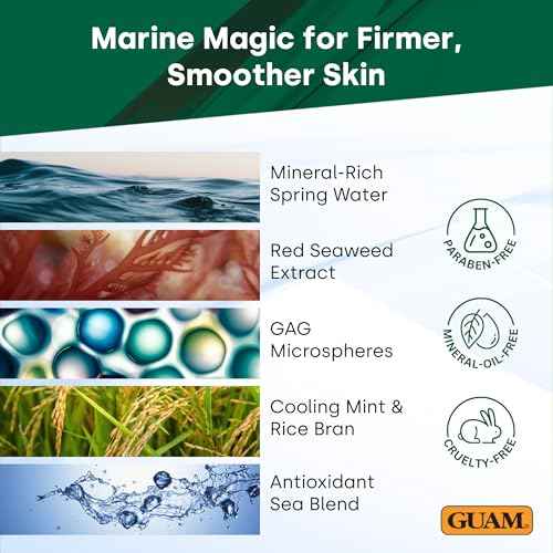 GUAM DUO Anti Cellulite Cream Cold Formula | Seaweed Cellulite Treatment for Leg Skin Tightening, Menthol Firming Body Lotion for Body Sculpting on Legs, Buttocks, Thighs, 6,76 Oz