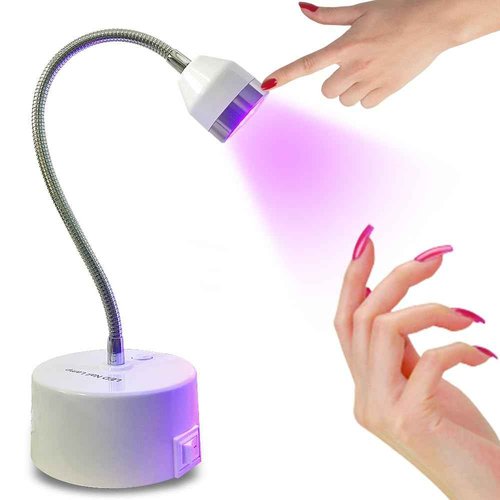 YIZHUO UV Led Nail Lamp, 9W Flash Cure Light for Gel-X & Semi-Cured Strips, Rechargeable Auto Sensor Gooseneck Mini UV Light for Nails, Portable Salon Precision for Home DIY Use