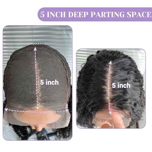 Yaki Straight Wig Human Hair 250 Density 5X5 Transparent HD Lace Closure Kinky Straight Human Hair Wig For Women18 inch