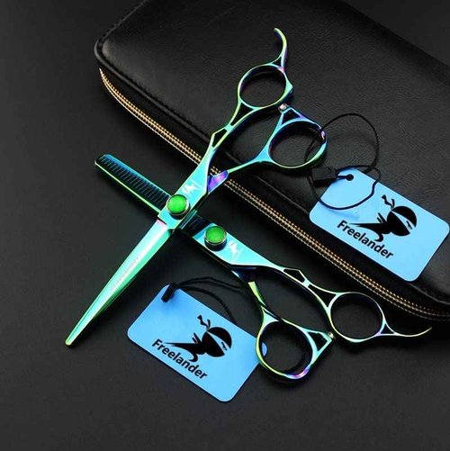 6.0 Inch Professional Japan 440C Hair Cutting Scissors - Salon Hair Blending/Thinning/Texturizing Shear for Barber or Home Use
