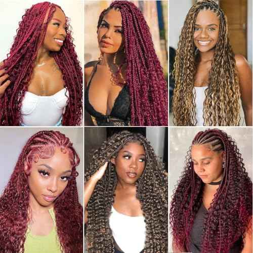 Burgundy Human Braiding Hair 22 Inch Deep Wave Bulk Human Hair for Braiding No Weft 2 Bundles 100g Curly Braiding Hair Brazilian Curly Human Hair Extensions for Boho Braids 99J Red Braiding Hair