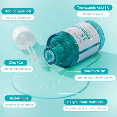 15% Vegan Niacinamide+ 3% Tranexamic Acid Serum: Korean Skin Care Niacinamide serum - Pore Minimizer for Face, Glutathione, Zinc PCA, 1.01 fl.oz.(30ml)