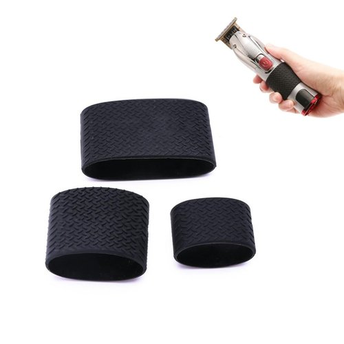 3pcs Heat Silicone Clipper Bands, Anti Slip Shock Absorbing Universal Clipper Trimmer Grips Sleeve for Professional Barber Shop, Beautiful and Comfortable