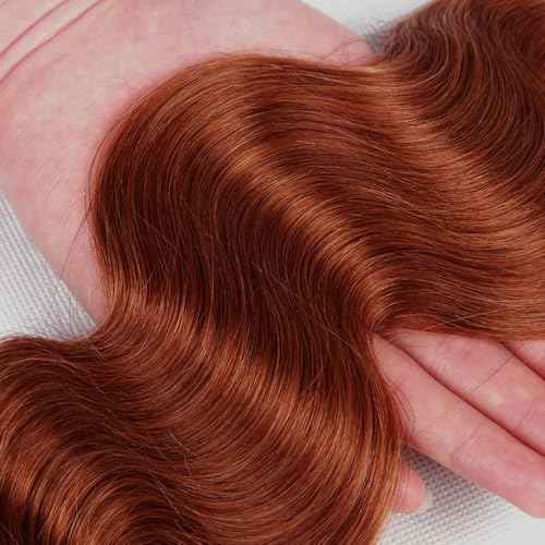 Reddish Brown 33 Human Hair Bundles 22 24 26 Inch Body Wave Bundles Human Hair Unprocessed 11A Brazilian Virgin Hair Weave 3 Bundles for Black Women
