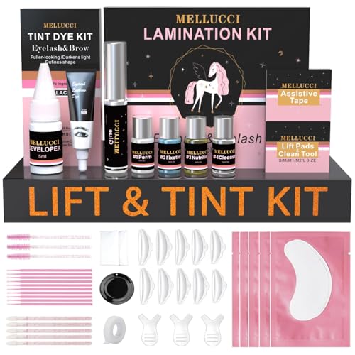 Lash Lift and Brow Lamination Black Color Kit Easy to Use Eyelash & Eyebrow Perm Kit Suitable for Salon and DIY Use Instant Result