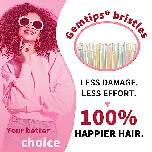 Detangling Wet Hair Brush for Thin or Straight Hair, Vented Detangler Hairbrush with Double-Layered Ultra and Soft-Nylon Bristles for Wet or Dry Hair, Gift for Women Girls Kids