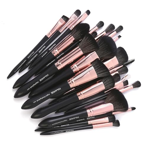 Make up Brushes, MAANGE 25 Pcs Professional Makeup Brushes Foundation Eyeshadow Blush Brush Kabuki Blending Concealers Face Powder Eye Makeup Brush Set Mothers Day Gifts