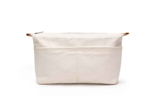 YONBEN Insert Storage Bag Purse Organizer and Cosmetic Travel Bags for Women Makeup Bag with Compartments Three Sizes Cotton Canvas built-in compartments functiona and fashionable