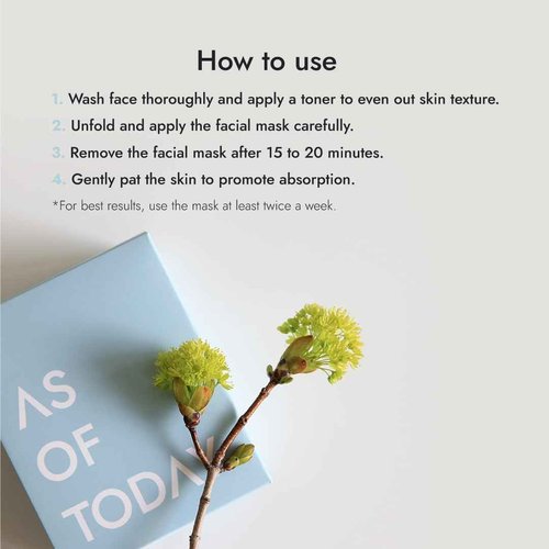 AS OF TODAY R-Peptide Sheet Mask 5 Pack | Hydrating Hyaluronic Acid Anti-Aging Face Mask | Peptides + Botanical Extracts | Firming, Wrinkle Care & Soothing | Clean Beauty