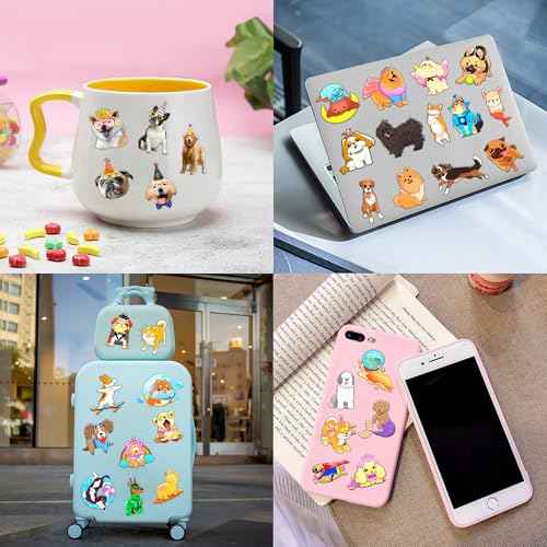 96 PCS Dog Pet Pre-Cut Temporary Tattoos for Kids | Super Cute First Themed Birthday Party Favors, Supplies, Decorations, Animal Fake Tattoo Stickers (Multiple)