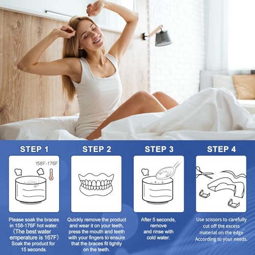 Anti Grinding Mouth Guard for Clenching Teeth at Night, Teeth Grinding Mouthguards for Sleeping, Mouth Guard for Grinding Teeth at Night, Night Guards for Teeth Grinding for Adults