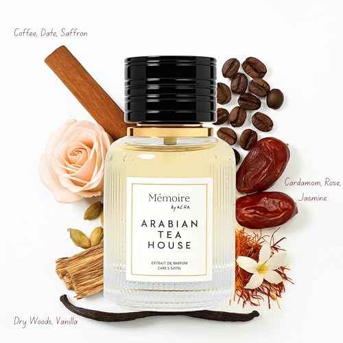 Azha Arabian Tea House Long Lasting Arabian Perfumes for Women ? Extrait De Parfum 100 ML (3.4 OZ) - Elegant Ladies Perfume with Saffron, Jasmine and Vanilla Notes - Elegant Gift for Women