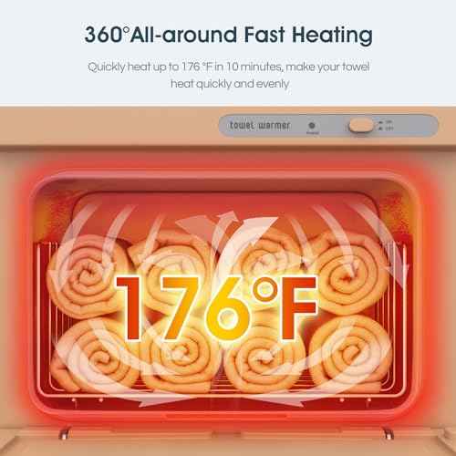 Towel Warmer Cabinet, 8L Hot Spa Small Towel Warmer Heating Use for Facial Spa, Hair Beauty, Salon Equipment and Home - Wood