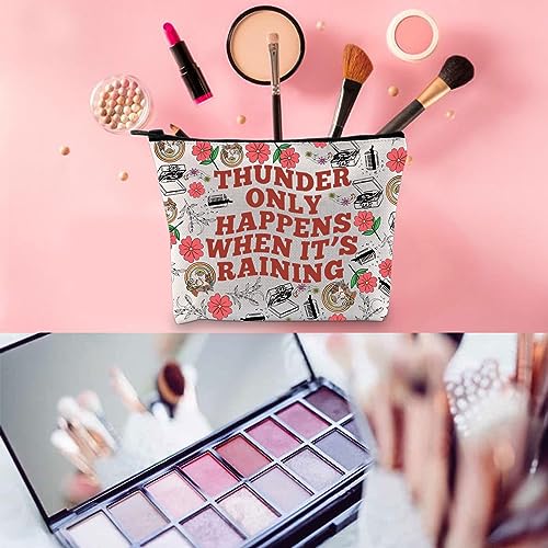 WCGXKO Song Makeup Bag Singer Song Gift Singer Fan Gift Singer Inspired Cosmetic Bag Music Gift (THUNDER ONLY)