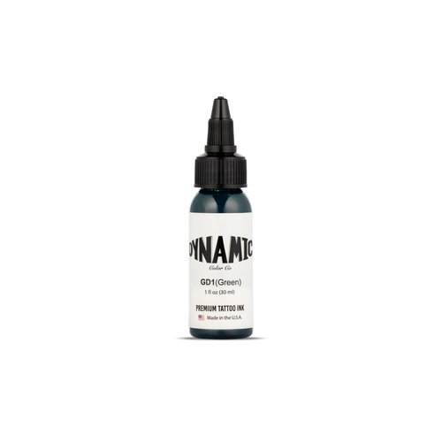 Dynamic Color Co. - Green Color Tattoo Ink, Long Lasting Vivid Color, Sterilized, Made in USA, Since 1990 (1 oz Bottle)