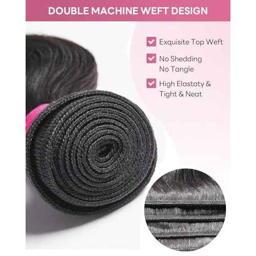 Brazilian Virgin Human Hair Bundles 16 18 20 Inch Straight Bundles Human Hair 100% Unprocessed 10A Weave Sew in Natural Black