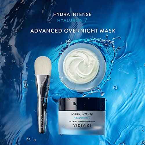 VIDIVICI Hydra Intense Hyaluron7 Advanced Overnight Mask ? Long Lasting Moisturizing Face Sleeping Mask with Hyaluronic Acid - Included Luxurious Brush 1.69 oz.