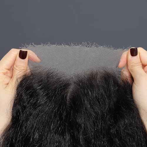 13x6 SKINLIKE HD Lace Full Frontal Wig Loose Deep Wave, 180% Density Pre-plucked With Baby Hair Raw Indian Curly Human Hair Wigs for Women 0.10mm Ultra-thin Invisible Transparent 16inch
