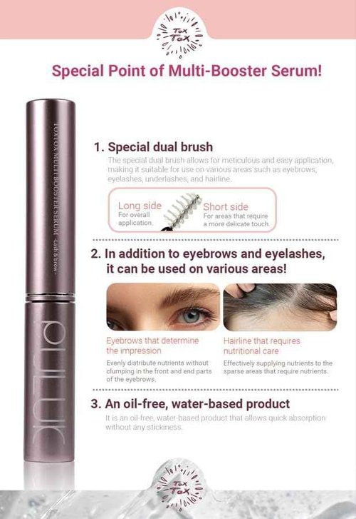 PULUK TOXTOX MULTI BOOSTER SERUM 5ml, Eyelash Growth Serum, Eyelash Conditioner, Lash & Brow Serum