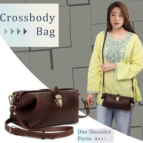 Premium Leather Cosmetic Bag for Women ? Large Capacity Travel Makeup Organizer Pouch with Handle & Shoulder Strap, Vanity Makeup Case, Durable Leather Bag & Cosmetic Organizer For Travel - Brown