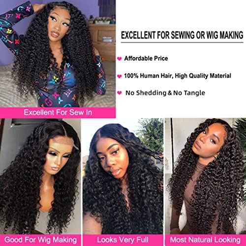 3 Bundles with Closure Human Hair (14 16 18+12 Closure) Deep Wave Bundles with Closure 100% Unprocessed Brazilian Virgin Remy Hair 4x4 Lace Closure with Baby Hair Free Part Pre Plucked for Black Women