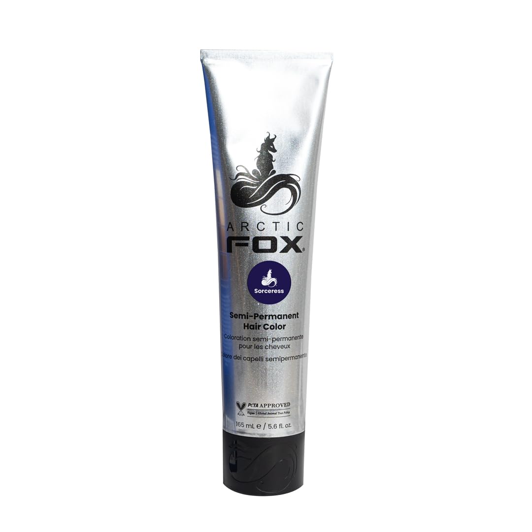 ARCTIC FOX Vegan and Cruelty-Free Semi-Permanent Hair Color Dye (5.6 Fl Oz, SORCERESS)