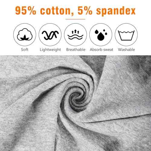 6 Pack Wide Headbands for Women, 9.3x4.7inch Cotton Stretchy Headband Large Sports Head Bands Stocking Stuffers for Women Girls