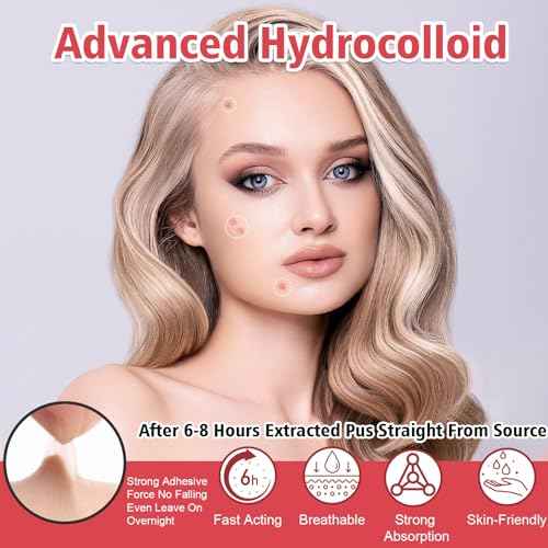450 Pimple Patches for Face, Hydrocolloid Acne Patches for Zit Covers, Mighty Patch Acne Invisible Zit Patches for Face, 4 Sizes
