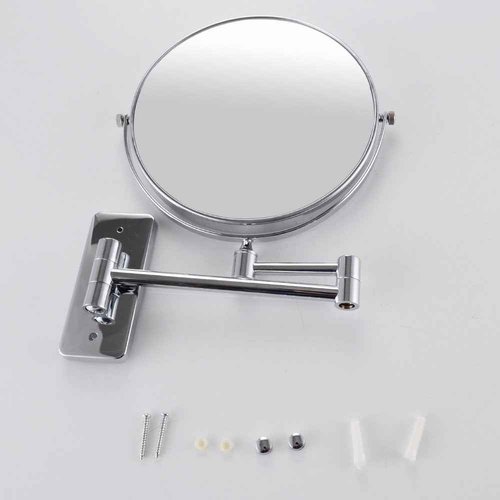 Magik 10x Magnification Two-Sided Swivel Wall Mount Mirror 8-Inch, Polished Chrome (10X)