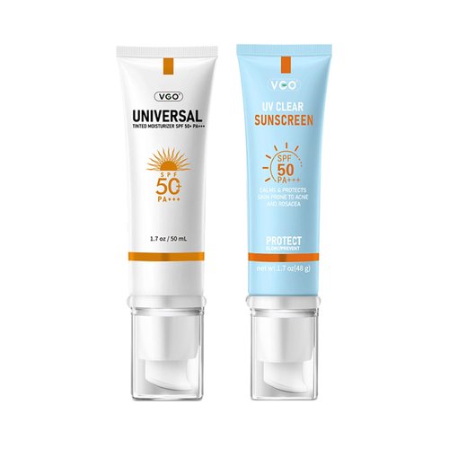 VGO Clear Face Sunscreen + VGO Tinted Sunscreen for Face