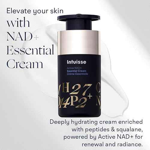 NAD+ Essential Cream ? Rejuvenating Cream with Natural Peptides & Squalane - 5% Pharma-Grade NAD+ Advanced Liposomal Formula ? Skin Tightening, Plumping, Intensely Hydrating - 15ml