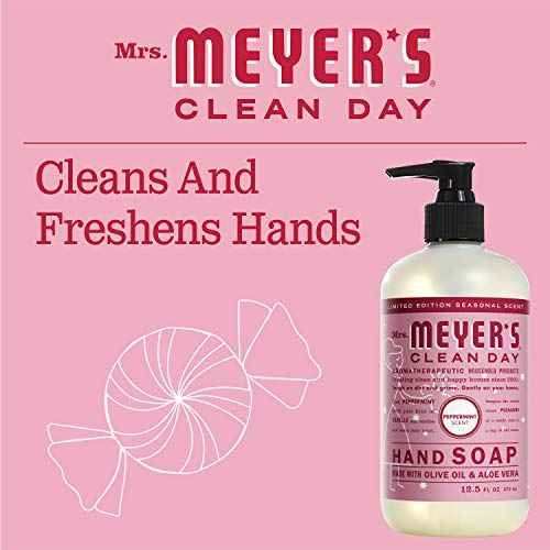 Mrs. MEYER'S CLEAN DAY Liquid Hand Soap, Peppermint, 12.5 oz (Pack of 3)
