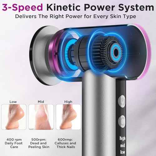 Electric Foot Callus Remover, Apply Oil,Electric Foot File,Reusable Nano-Glass Head, Ergonomic Electric Callus Remover for feet, Rechargeable Pedicure Tools for Feet