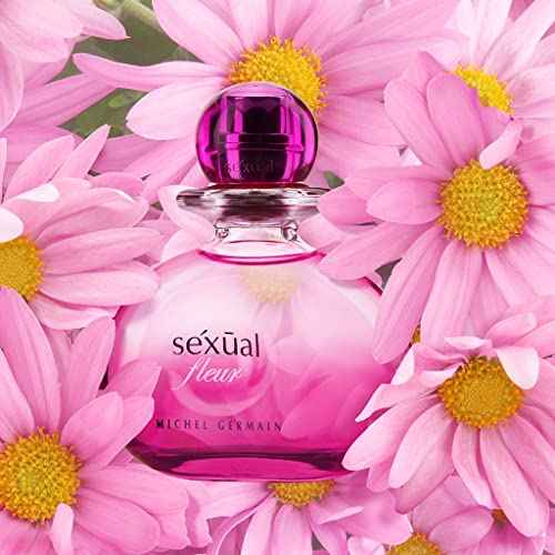 Michel Germain Sexual Fleur Eau de Parfum Fragrance Spray, Top Notes of Pink Grapefruit, Macadamia Nut, Pink Daisy, Sexy & Enchanting Natural Oils Women's Perfume, 2.5 Fl Oz