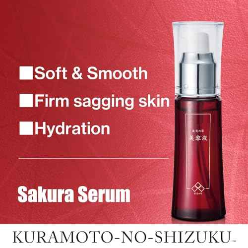 Cherry blossom face serum Japanese Sakura Rice brain Vitamin C Hydrating formula Smooth skin ¡°Kuramoto-no-Shizuku¡±(1.01oz)
