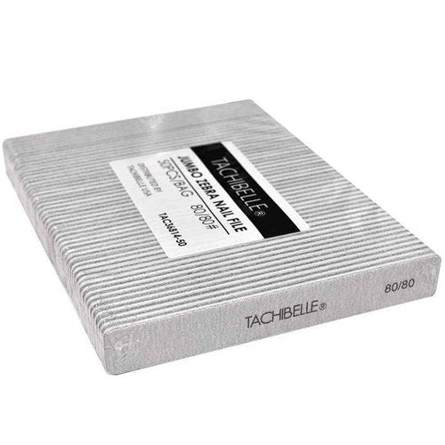 Tachibelle 50 Pcs Premium Japan Abrasive Jumbo File Washable Zebra File Nail Art Sanding Nail Files (Jumbo 80/80 Coarse)