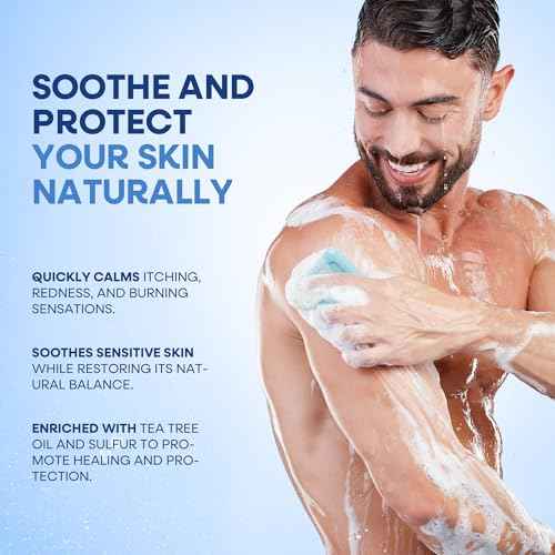 Hermon Antifungal Soap with Tea Tree Oil: Antifungal Bar Soothing Care & Relief of Itchy for Ringworm Jock Itch Tinea Versicolor Athletes Foot - Body & Face Wash