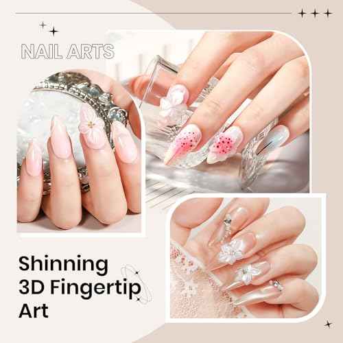 3D Gel for Nail Art, Clear Sculpting Solid Hard Gel for Nails Non-Sticky for Carving Building Extension with Nail Art Pen Home DIY Manicure
