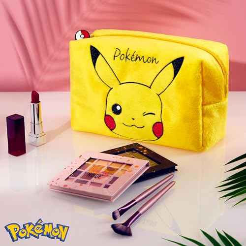 Pokemon Makeup Bag for Women Men and Kids Pikachu Cosmetic Bag Travel Wash Bag Holiday Accessories - Gifts for Women