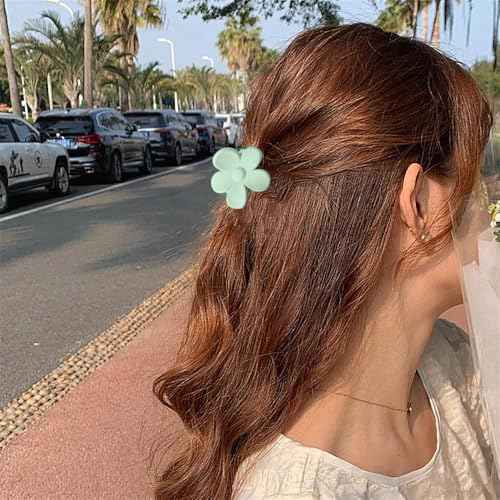 Small Cute Flower Hair Clips for Hair Accessories Hair Claw Clips for Women and Girls Cream Color, 10 PCS