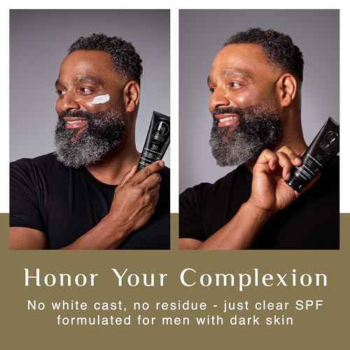 BLACK GIRL SUNSCREEN Men¡¯s Face & Body Moisturizing Sunscreen Lotion SPF 30, No White-Residue for Melanin Rich Skin, Infused with Licorice Root & Hops Extract, Fragrance Free (3 Fl. Oz.)