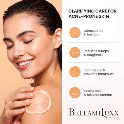 Body Acne Treatment Scrub: Helps Reduce Body Breakouts on Back, Chest, Butt & Thighs - Back Acne Treatment for Men, Women & Teens - Butt Acne Wash with Natural Actives for Smooth Skin
