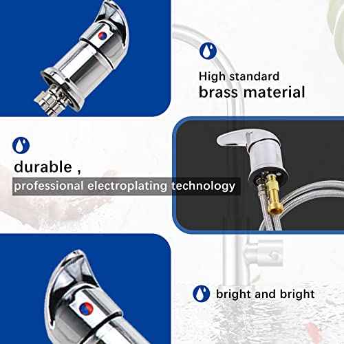 Salon Shampoo Bowl Faucet Vacuum Breaker Kit, Salon Shampoo Bowl Salon Sink Faucet & Vacuum Breaker with Sprayer and Hose for Shampoo Bed,Hair Salon Sink Faucet Sprayer Hose Set