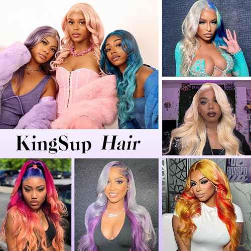 613 13x6 Lace Front Wig Human Hair Pre Plucked 250 Density 16 Inch Body Wave Blonde Wig Human Hair 613 HD Lace Frontal Wigs 13x6,100% Real Human Hair No Tangle No Shedding Triple Lifespan 3X