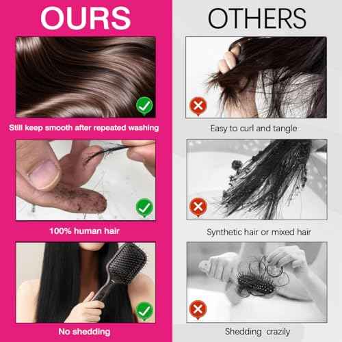 Younsolo Brown Bundles Human Hair Straight 3 Bundles 100% Unprocessed Brazilian Bundles Human Hair 12A Chocolate Brown Straight Bundles Hair Extensions 4# Color 16 18 20 Inch