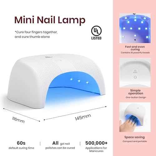 Beetles Gel Nail Polish Kit with U V Light, 6 Colors Starter Kit Pink Nude White Glitter Gel Polish with Base Gel Top Coat Cuticle Oils Nail Accessories for Girls Women Winter Christmas Gifts