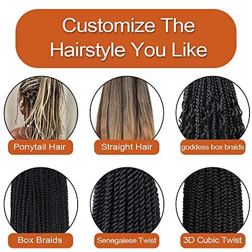 French Curly Braiding Hair 16 Inch 8 Packs Curly Braiding Hair French Curl Crochet Braids Micro Braiding Hair Bouncy Crochet Hair Pre Stretched with Curly Ends Hair Extensions(16 Inch/Pack of 8, 4#)